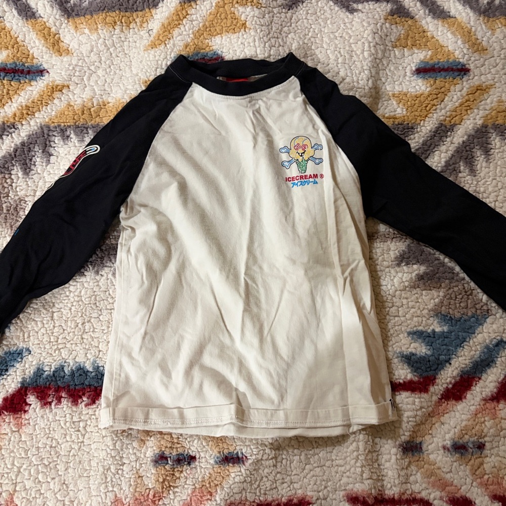 Icecream Kids Long Sleeve Tee - Black & White